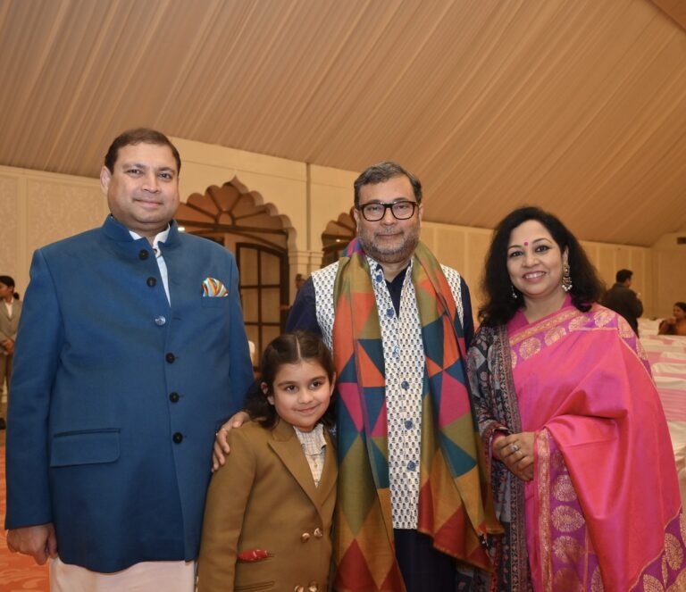 Sundeep Bhutoria with Aavya M Bhutoria, Anant Vijay and Vandana