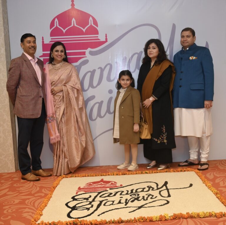 Sundeep Bhutoria with Saurabh Kakkar, Vinnie Kakkar, Aavya M Bhutoria and Manjari Maheshwari Bhutoria