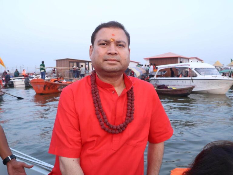 Sundeep Bhutoria at Triveni Sangam in Maha Kumbh