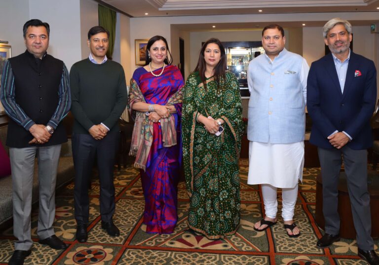 Sundeep Bhutoria with Kunal Singh Shekhawat, Saurabh Kakkar, Vinnie Kakkar, Dr Shikha Meel Barala (MLA Chomu), and Samriddh Sharma