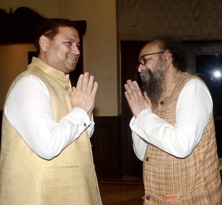 Sundeep Bhutoria with poet Joy Goswami