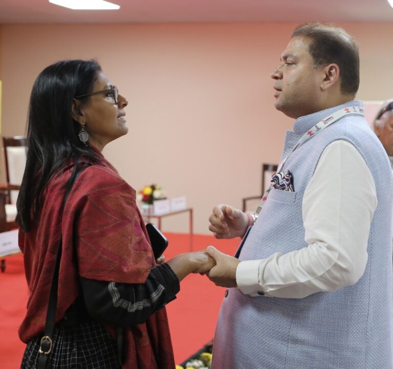 Sundeep Bhutoria with actor and director Nandita Das
