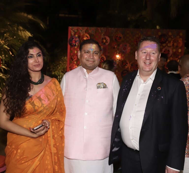 Sundeep Bhutoria with Shinjini Kulkarni and Darrin Farrant, Director of UNIC
