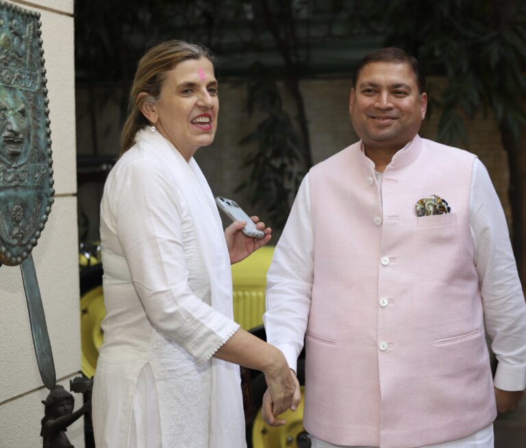 Sundeep Bhutoria with Mateja Vodeb Ghosh, Ambassador of Slovenia to India
