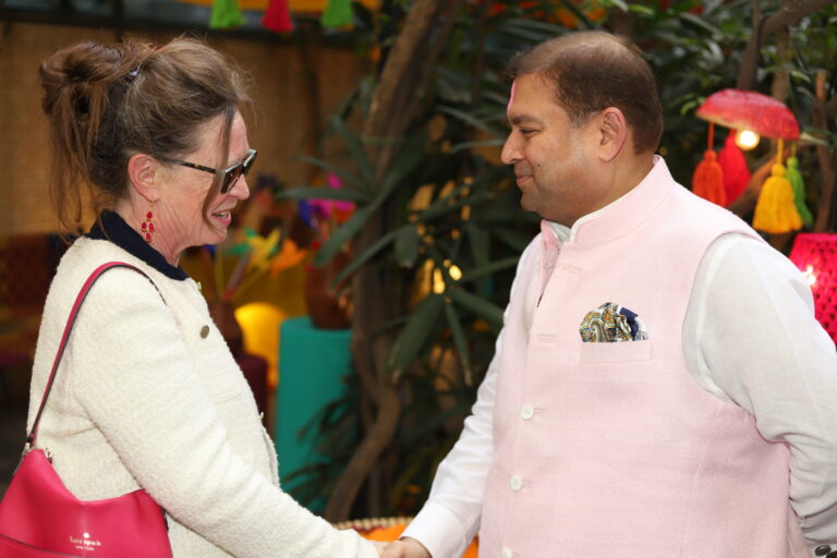 Sundeep Bhutoria with Sue Langley from the British High Commission New Delhi