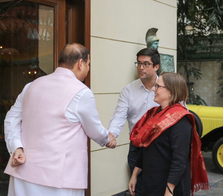 Sundeep Bhutoria with Mari Ahmed, the Deputy Head of Mission, Embassy of Finland along with her husband