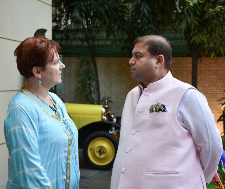 Sundeep Bhutoria with Diana Mickeviciene, Ambassador of Lithuania to India
