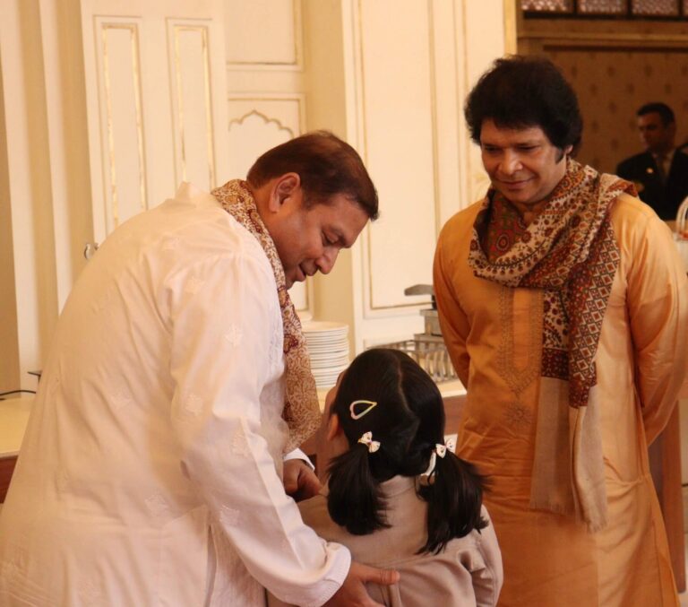 Sundeep Bhutoria with Aavya M Bhutoria and Rakesh Chaurasia