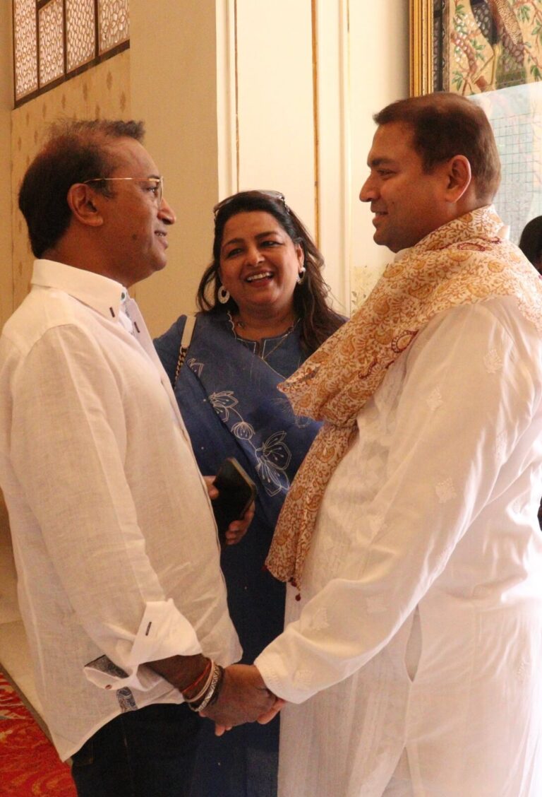 Sundeep Bhutoria with Anju and Ajay Jain