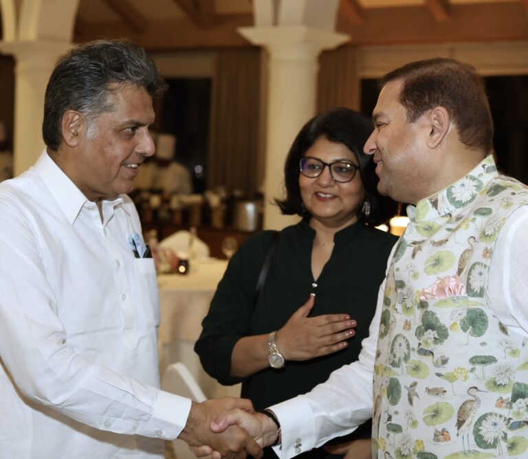 Sundeep Bhutoria with Manish Tiwari