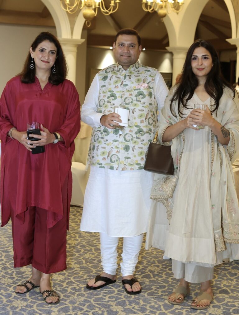 Sundeep Bhutoria with Shagun Chowdhary and Shreiya Chowdhary