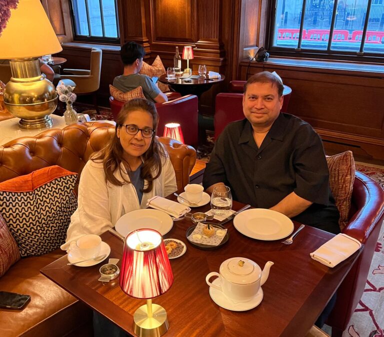 Sundeep Bhutoria with Ritu Chhabria in London