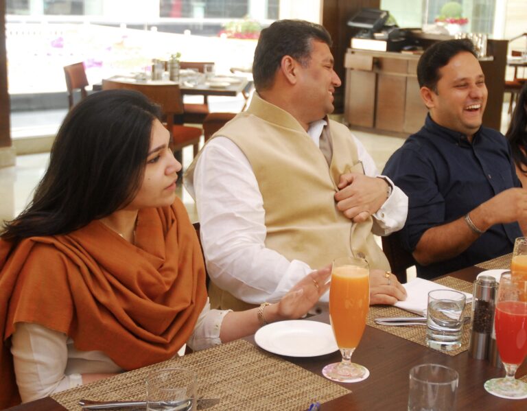 Sundeep Bhutoria with Manjari Bhutoria and Amish Tripathi