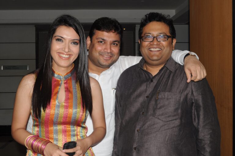 Sundeep Bhutoria with Arpita Chatterjee and Aniruddha Roy Chowdhury