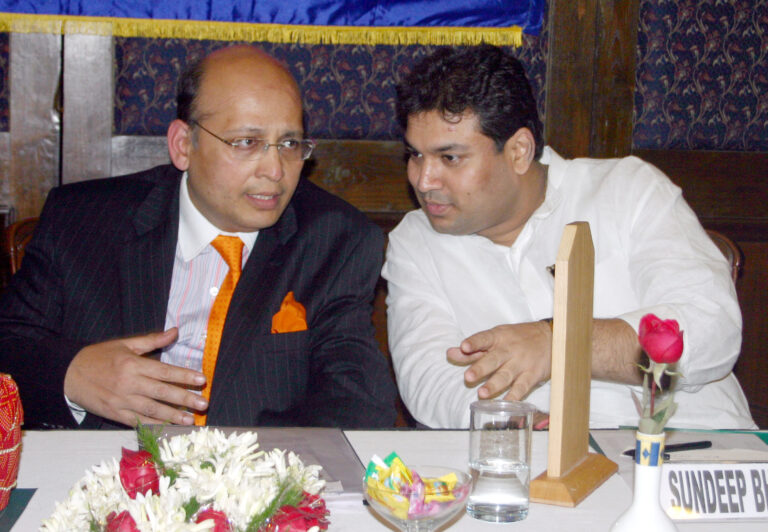 Sundeep Bhutoria with Abhishek Manu Singhvi
