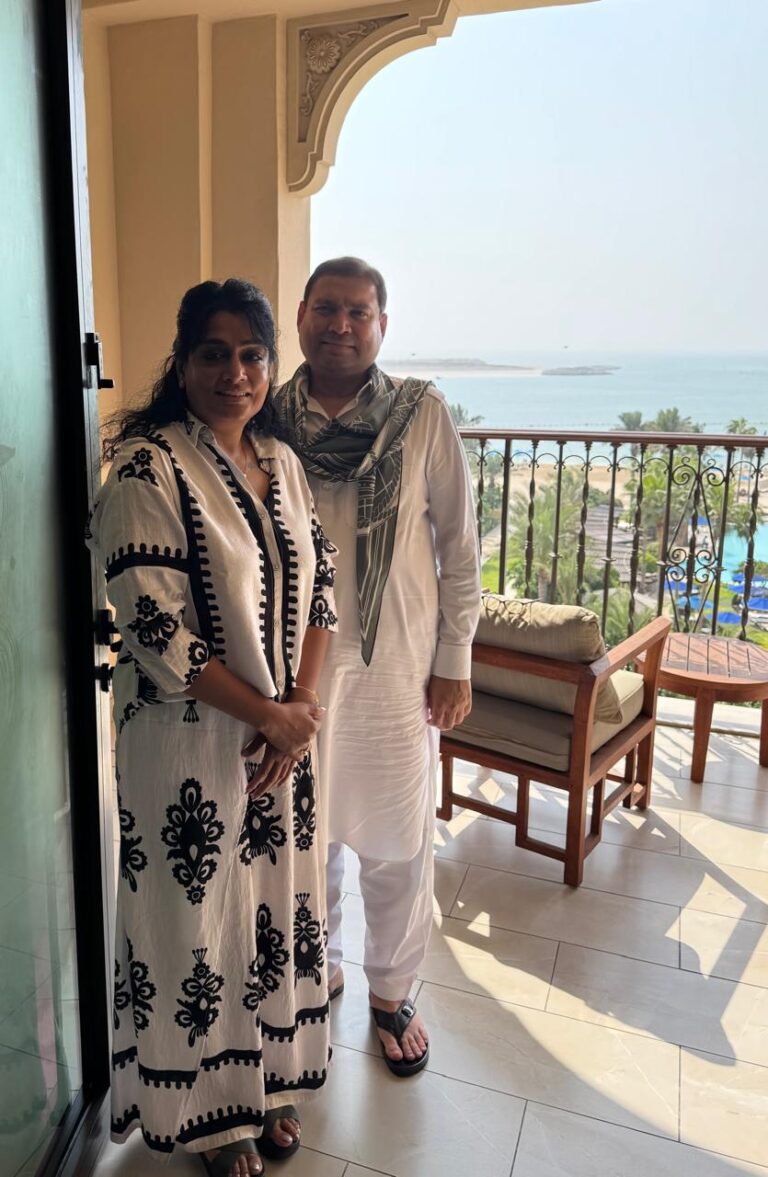 Sundeep Bhutoria with Sabina Vijay in Dubai