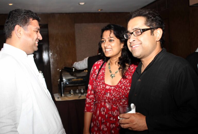 Sundeep Bhutoria with Anandi Ghose and Suman Ghosh