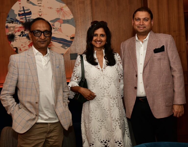 Sundeep Bhutoria with Deepika and Abhishek Khaitan