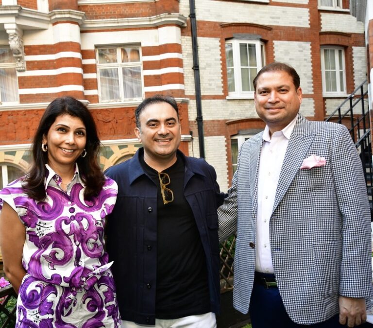 Sundeep Bhutoria with Suruchi and Arjun Baljee