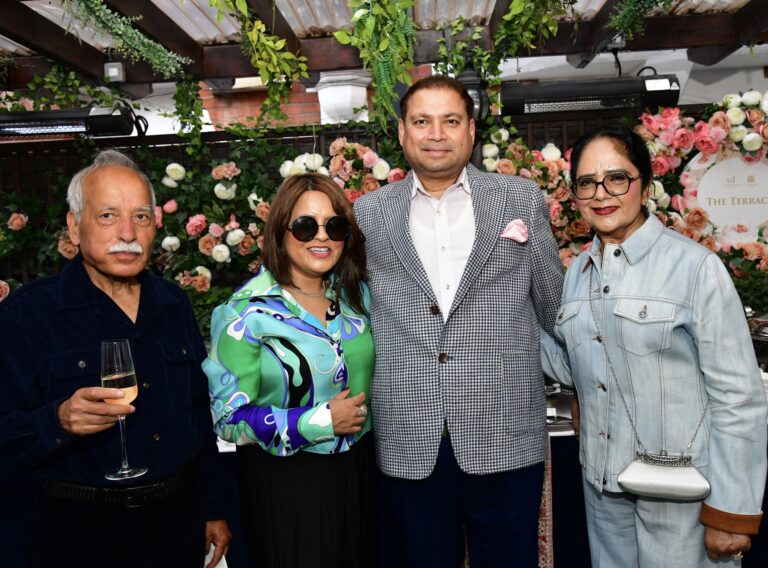 Sundeep Bhutoria with Shankar Khemka, Shalini Khemka and Dame Asha Khemka