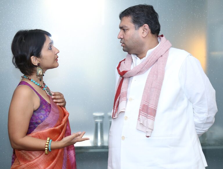 Sundeep Bhutoria with Anuja Chauhan at the Write Circle Jaipur in ITC Rajputana