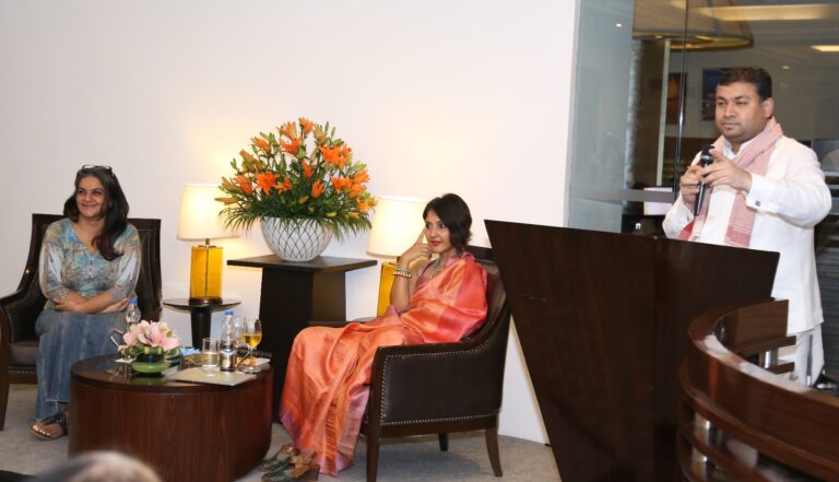 Sundeep Bhutoria with Anuja Chauhan at the Write Circle Jaipur in ITC Rajputana