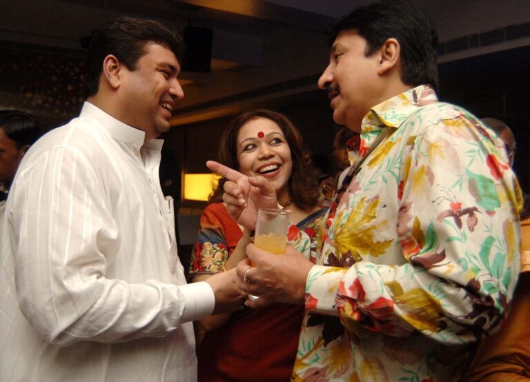 Sundeep Bhutoria with Nilanjana and Arjun Chakraborty