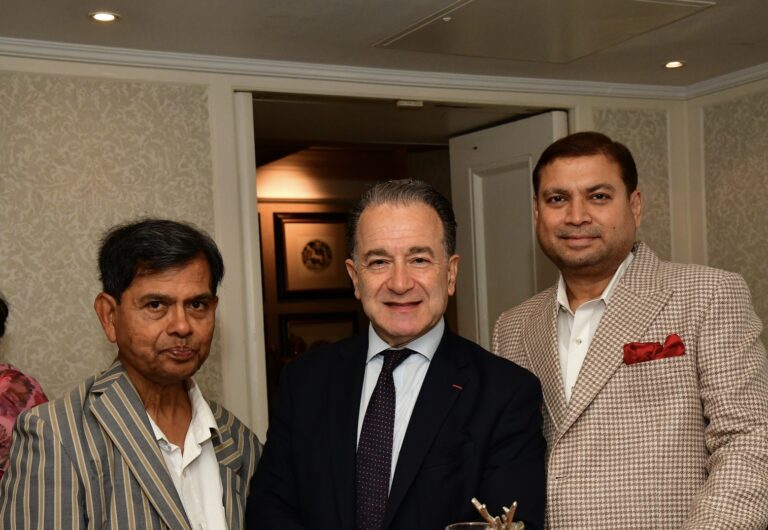 Sundeep Bhutoria with Amit Roy and Nadey Hakim