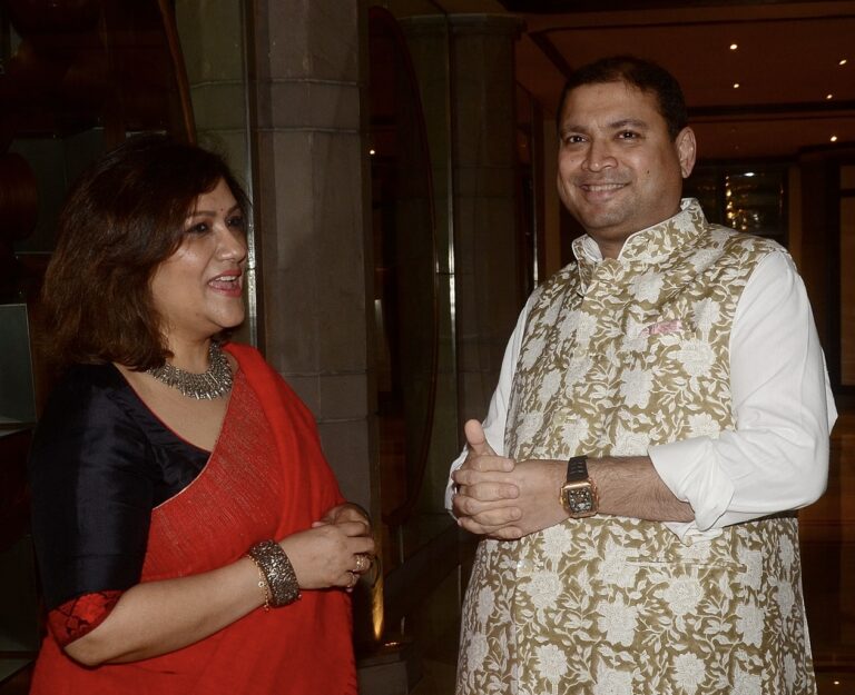 Sundeep Bhutoria with Mohua Chatterjee