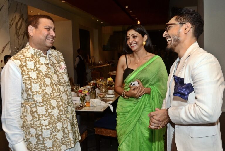 Sundeep Bhutoria with Devlina Kumar and Gourab Chatterjee