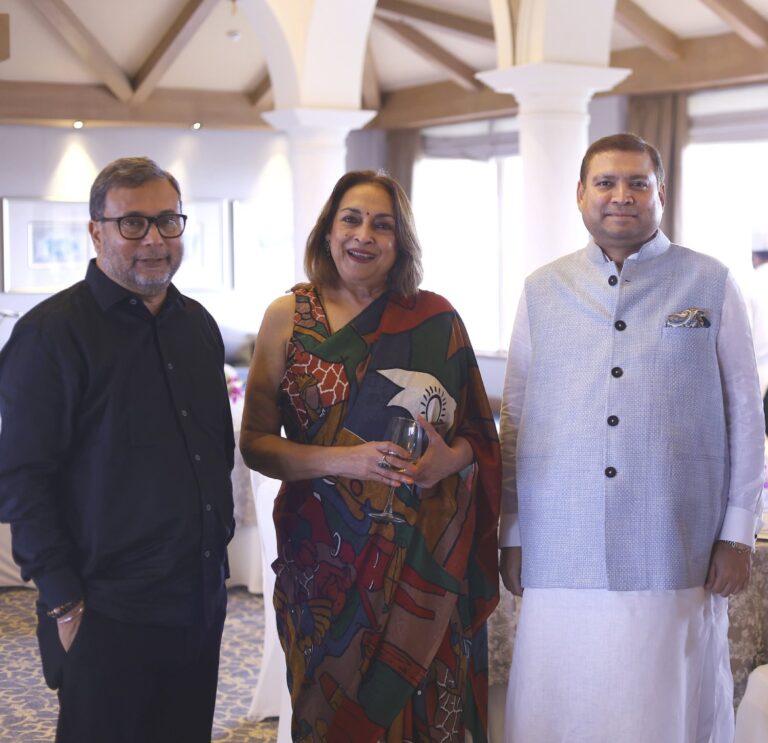 Sundeep Bhutoria with Anant Vijaya and Naina Balsavar Ahmed
