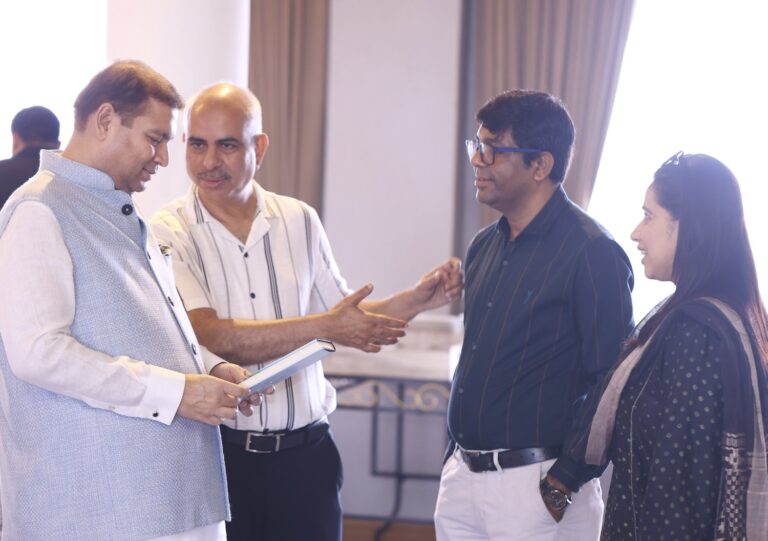 Sundeep Bhutoria with Narendra Nath Mishra and Marya Shakeel