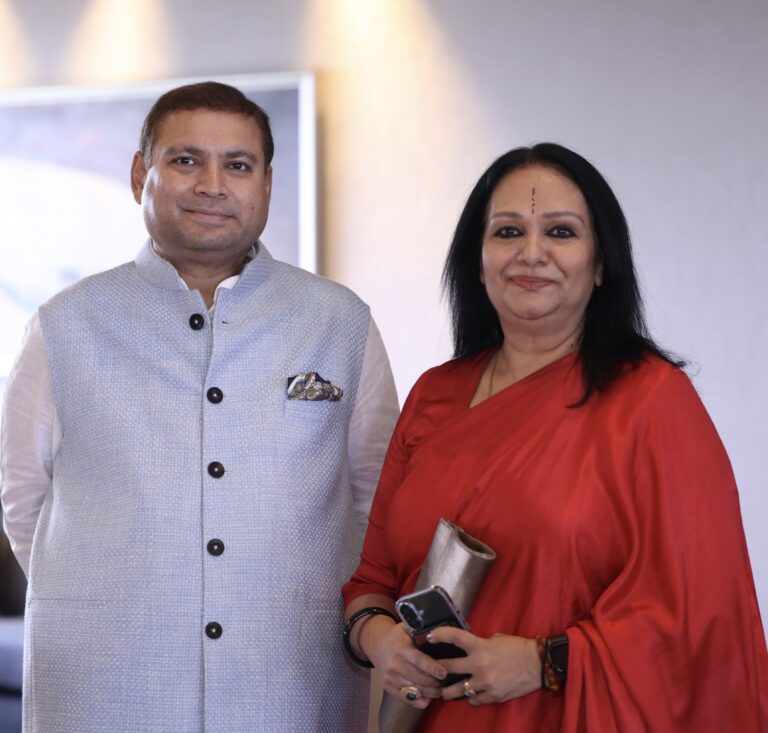 Sundeep Bhutoria with Pratibha Prahlad