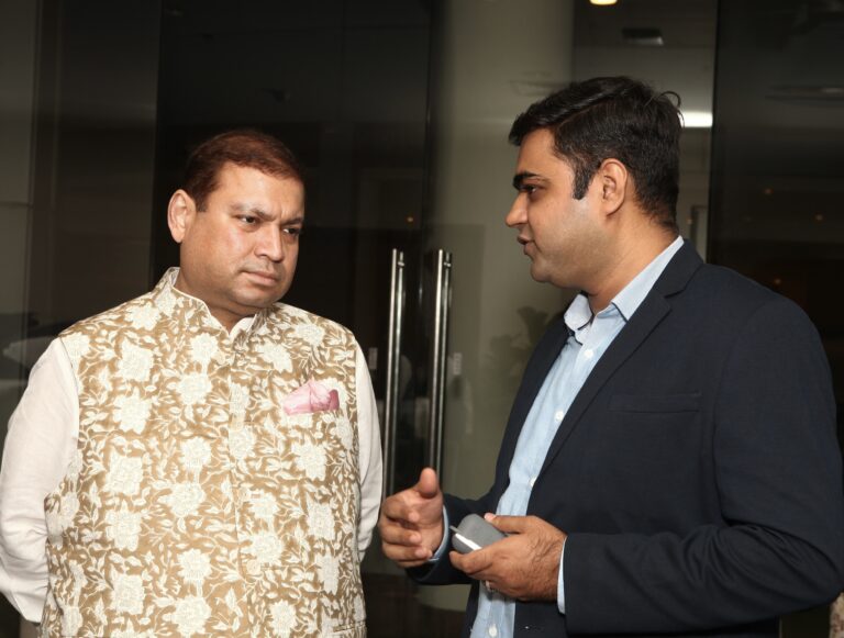 Sundeep Bhutoria with Vivek M, Welvaart Solutions