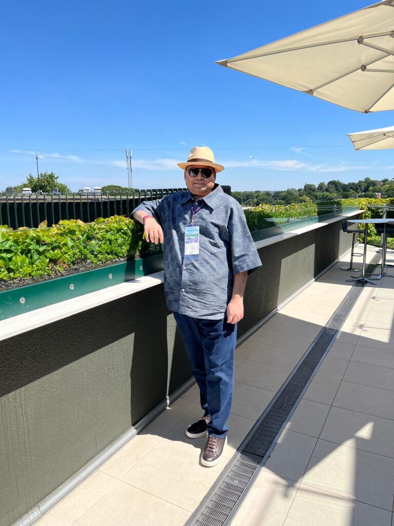 Sundeep Bhutoria at the Women’s Singles Final at Wimbledon