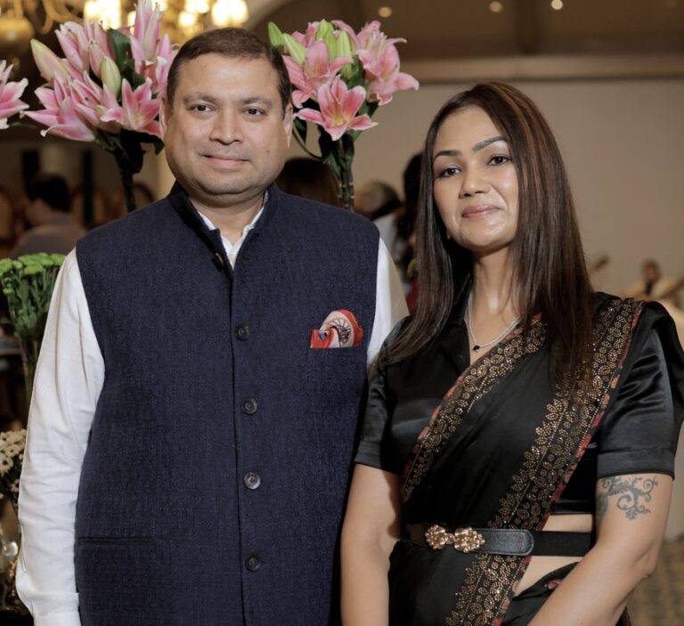 Sundeep Bhutoria with Laxmi Kaur Gill