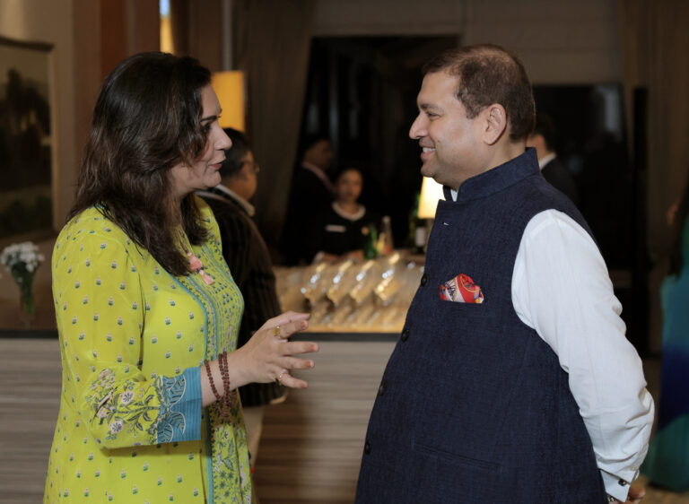 Sundeep Bhutoria with Priyanka Chaturvedi