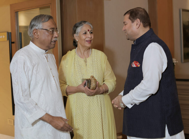 Sundeep Bhutoria with Renuka and Pavan Varma