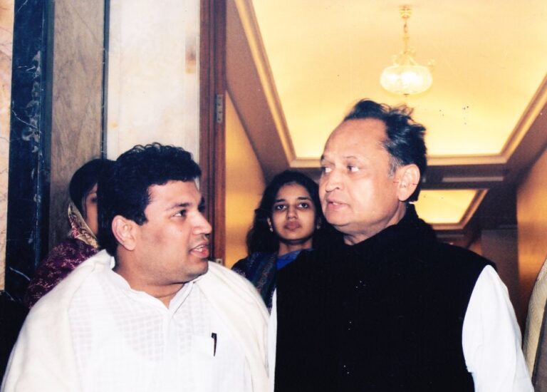 Sundeep Bhutoria with Ashok Gehlot