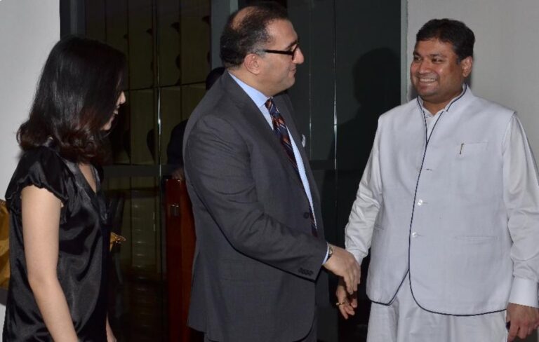 Sundeep Bhutoria with Bonian Golmohammadi and Andrea Choi