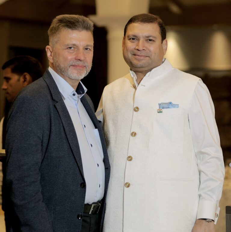 Sundeep Bhutoria with Oleksandr Polishchuck, Ambassador of Ukraine to India