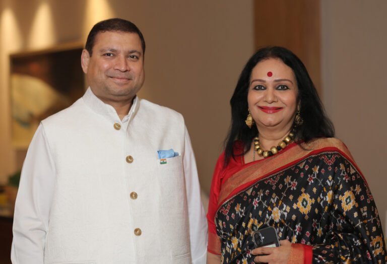 Sundeep Bhutoria with Pratibha Prahlad