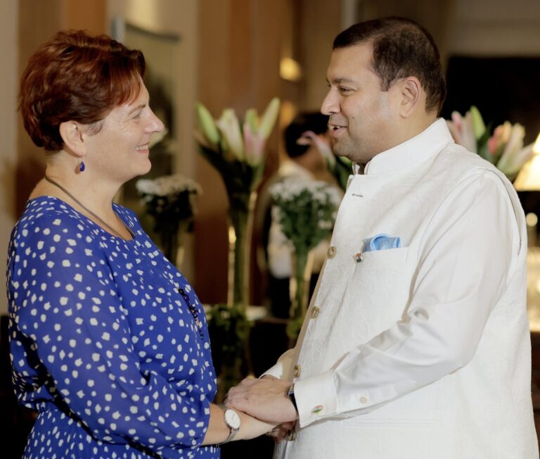 Sundeep Bhutoria with Diana Mickevičienė, Ambassador of Lithuania to India