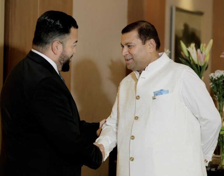 Sundeep Bhutoria with Omar Castañeda Solares, Ambassador of Guatemala to India