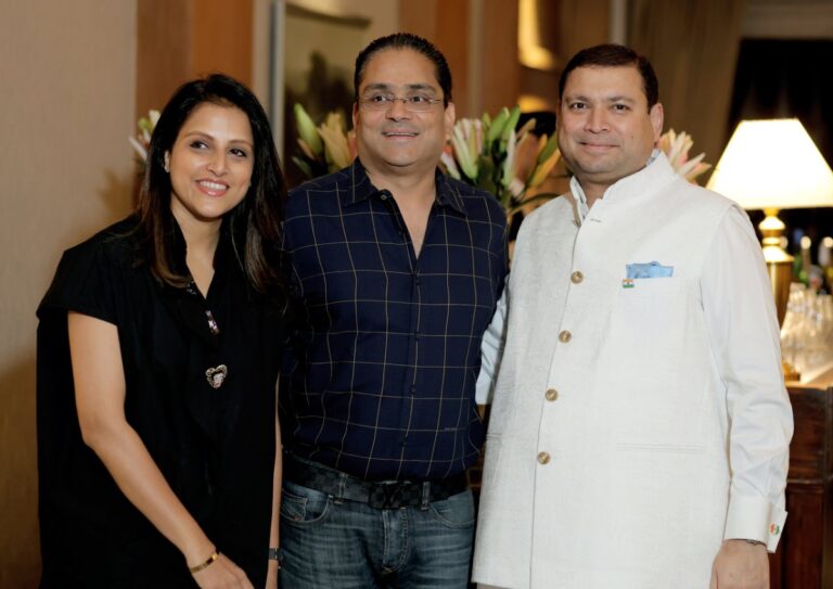 Sundeep Bhutoria with Richa and Nirmal Bafna
