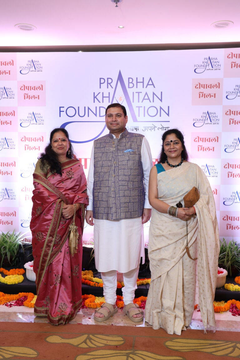 Sundeep Bhutoria with Deepa Mishra and Dimple Trivedi