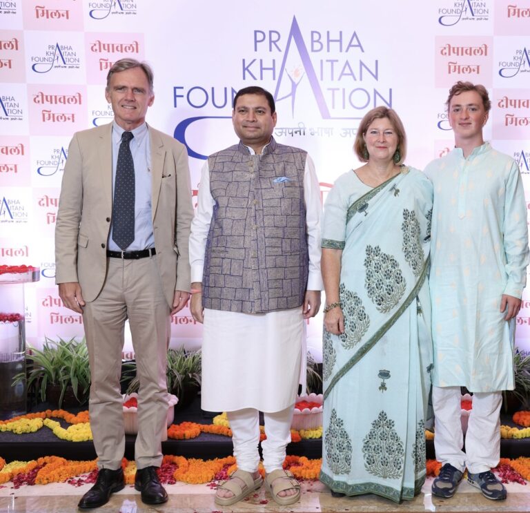 Sundeep Bhutoria with Georg Enzweiler, Deputy Head of Mission, Embassy of Germany along with his family