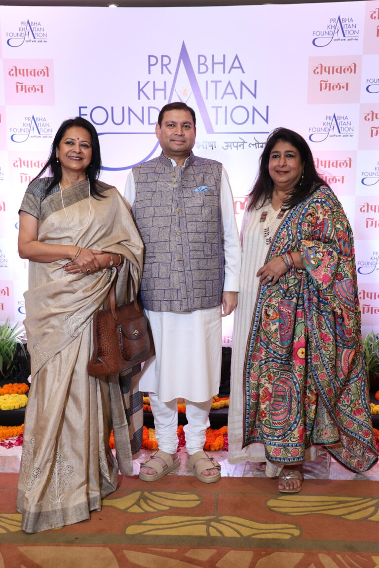 Sundeep Bhutoria with Gouri Basu and Mallika Varma