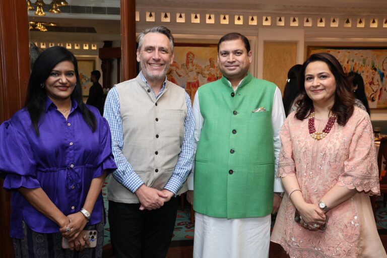 Sundeep Bhutoria with (L to R); Dr. Kamala Devi Anagani, Ehsaas woman of Hyderabad Gareth Wynn Owen, Deputy British High Commissioner to Andhra Pradesh and Telangana and Mansi Malik, Ehsaas woman of Hyderabad