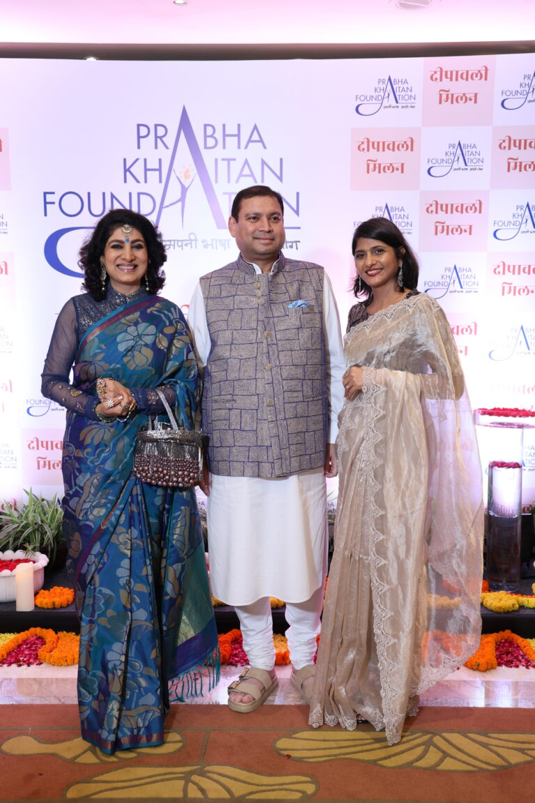 Sundeep Bhutoria with Lalita Goenka and Priyanka Kothari